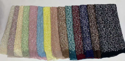 Umber Net Sequin Fabric