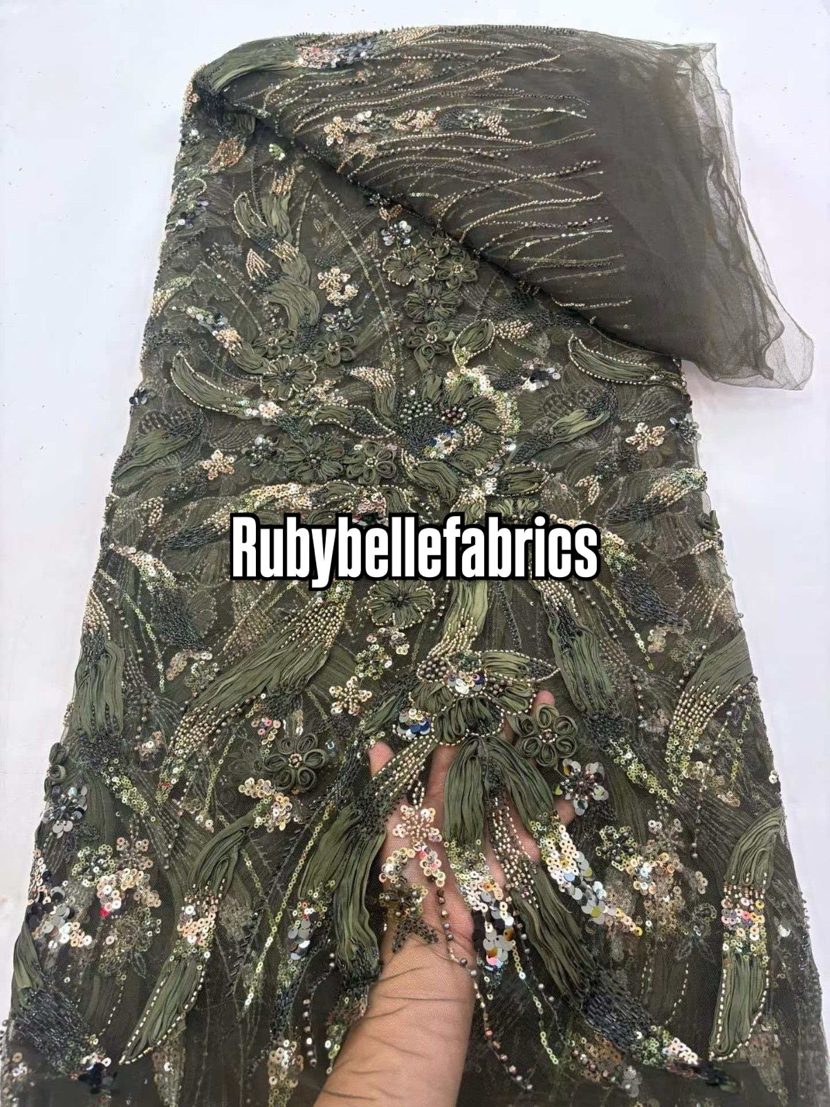 Arden Luxury Floral Beaded Sequin Fabric