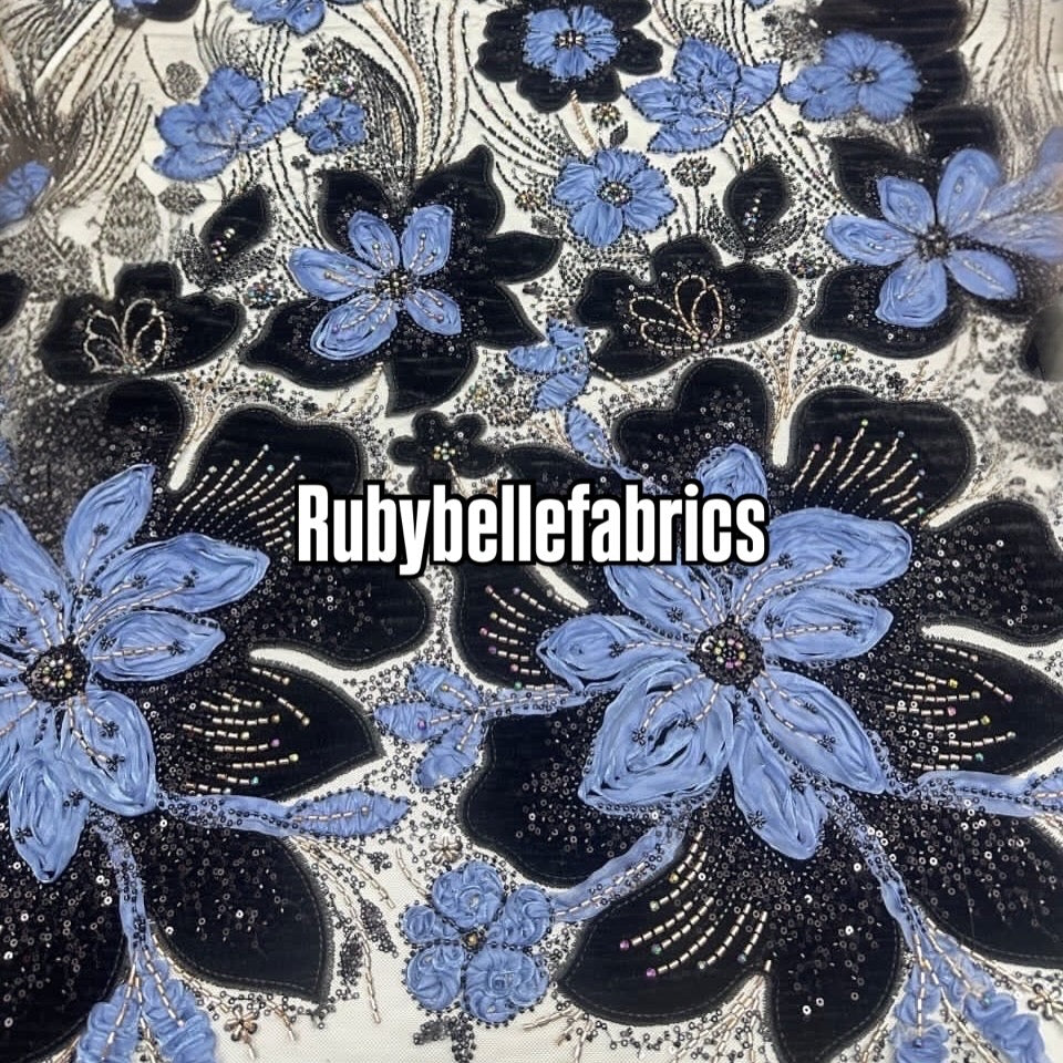 Dillon Beaded Luxury Velvet Fabric