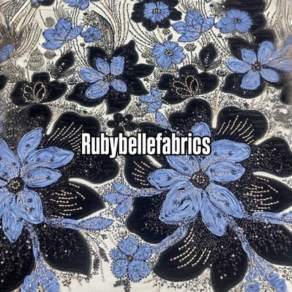 Dillon Beaded Luxury Velvet Fabric