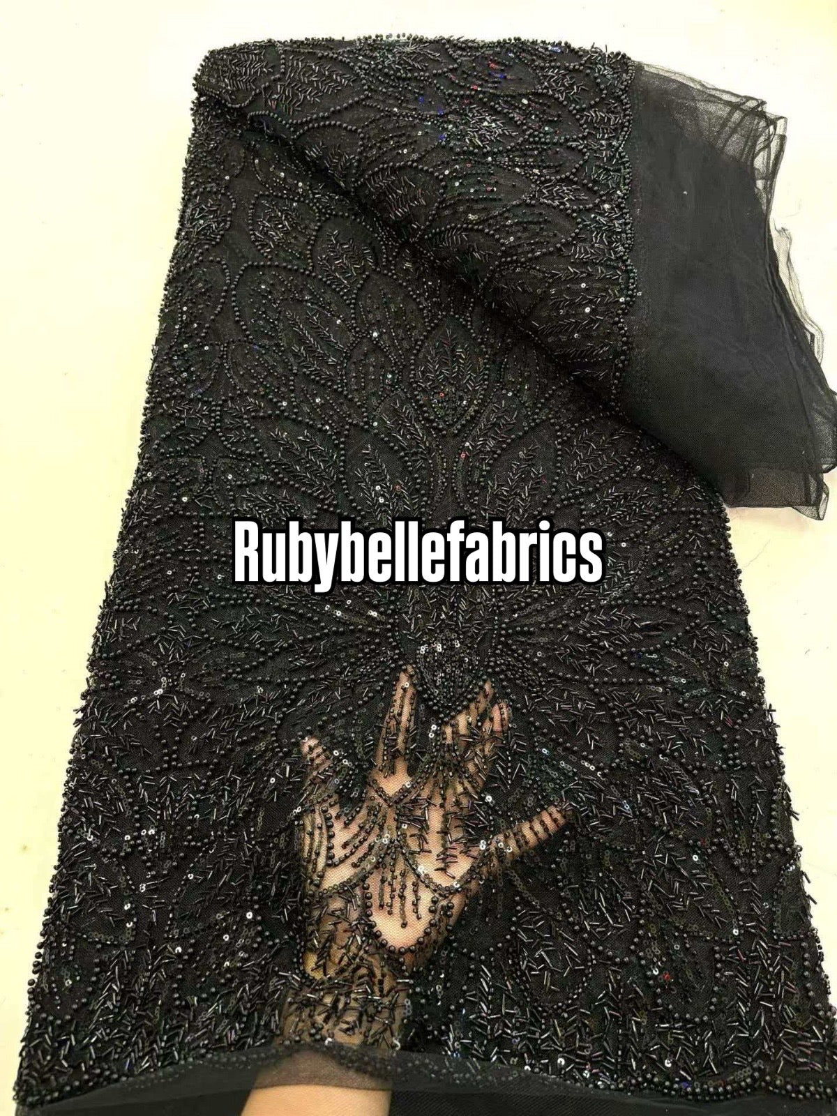 Ecials Drop Beaded Sequin Fabric