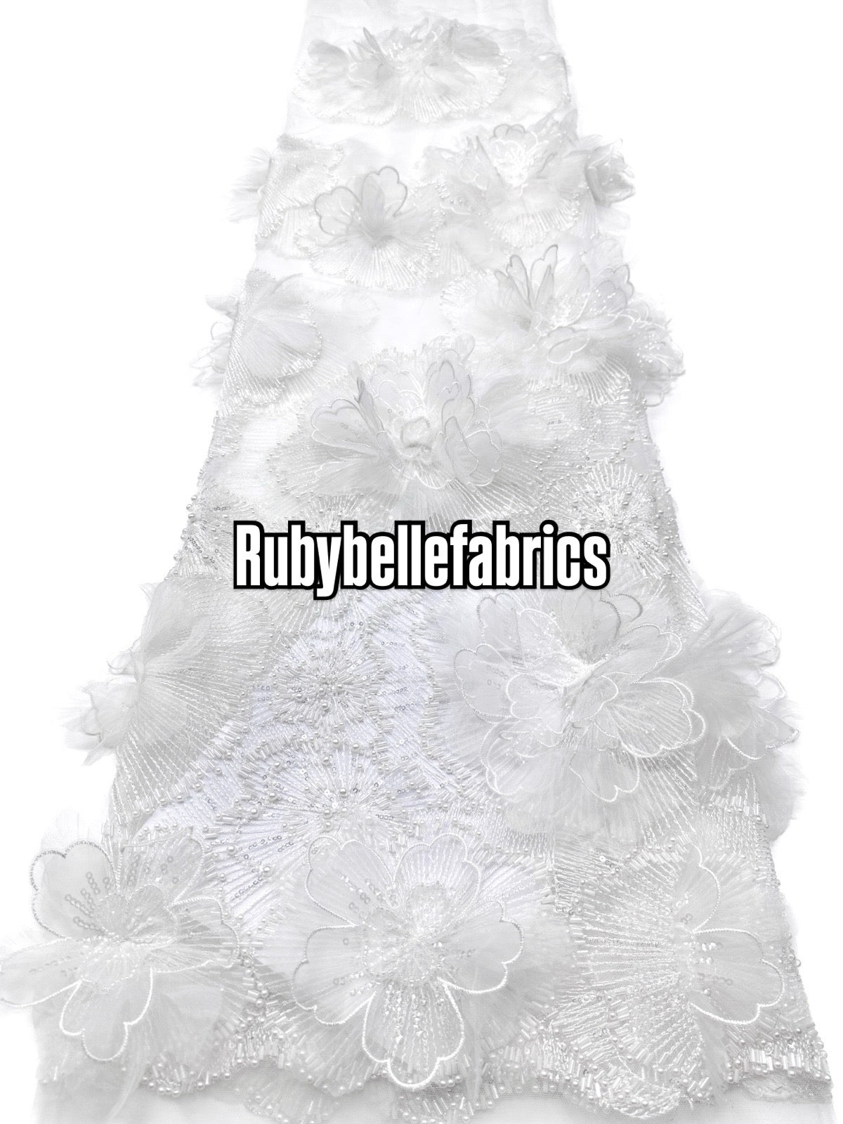 Ories Dekuxe 3D Petal Luxury Beaded Fabric