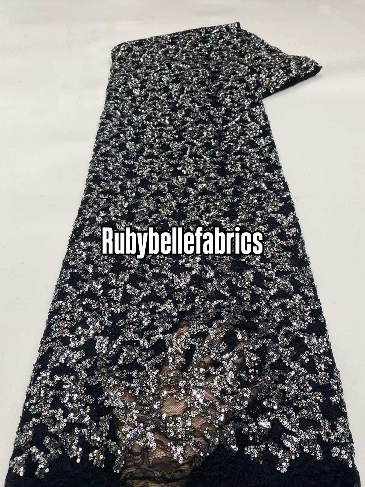 Umber Net Sequin Fabric