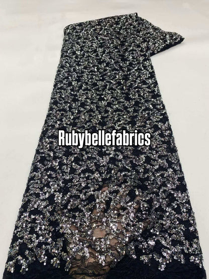 Umber Net Sequin Fabric