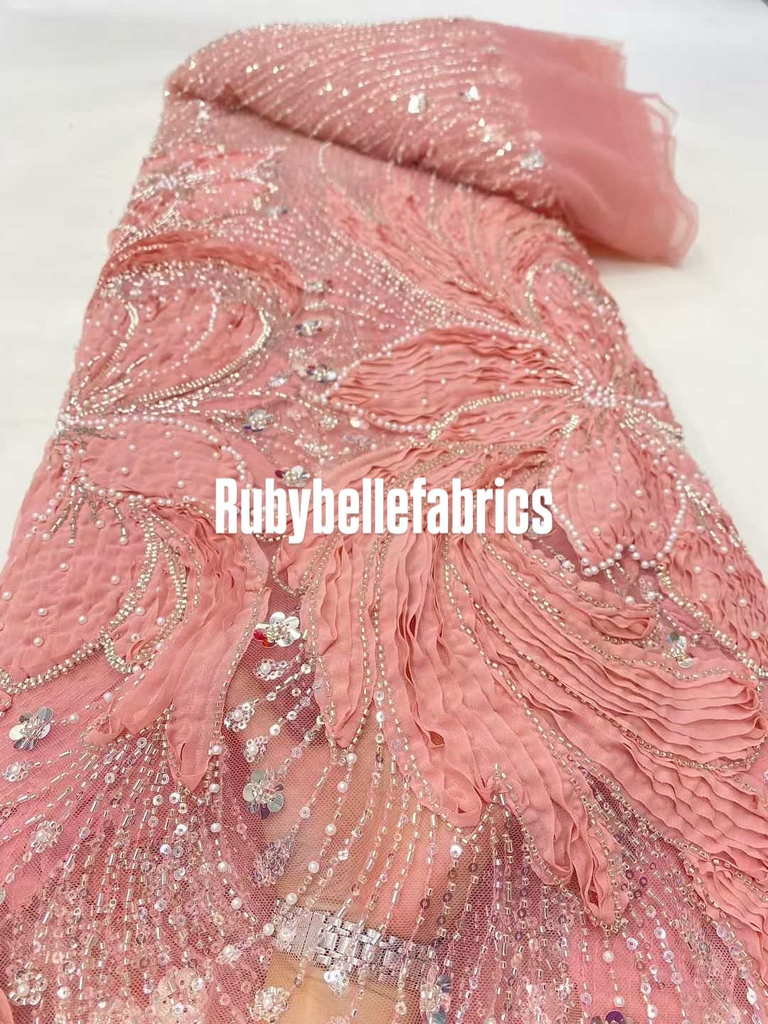 Lemier Beaded Petal Luxury Fabric