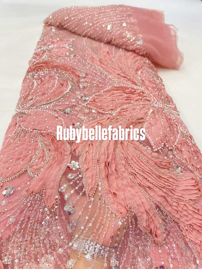 Lemier Beaded Petal Luxury Fabric