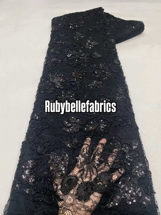 Kivion Net Sequin Beaded Fabric