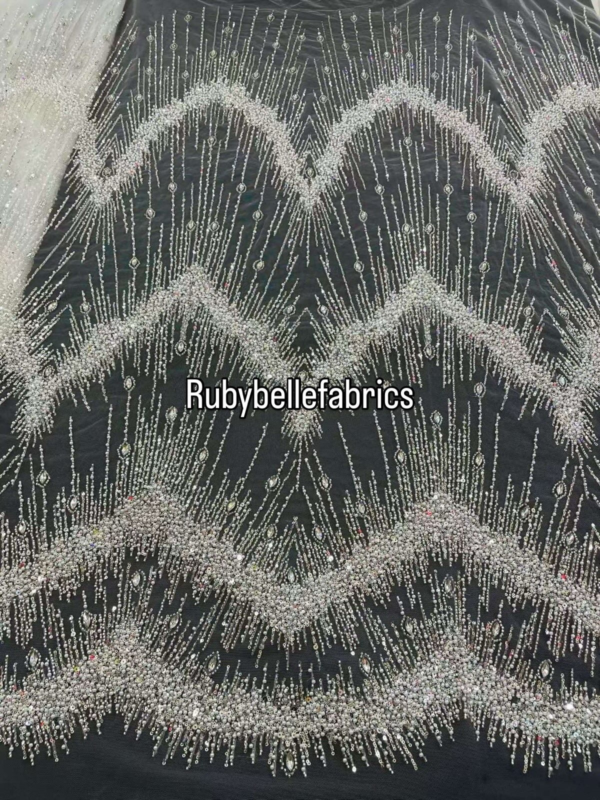 Eesit High Quality Luxury Beaded Fabric