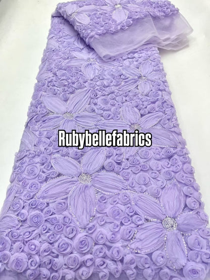 Wriod Luxury 3D Floral Beaded Fabric