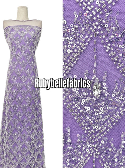 Arey Sparkle Crystal Lace Fabric