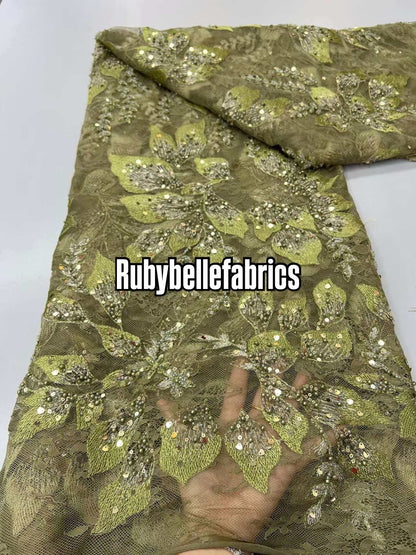 Rysan Beaded Petal Luxury Fabric