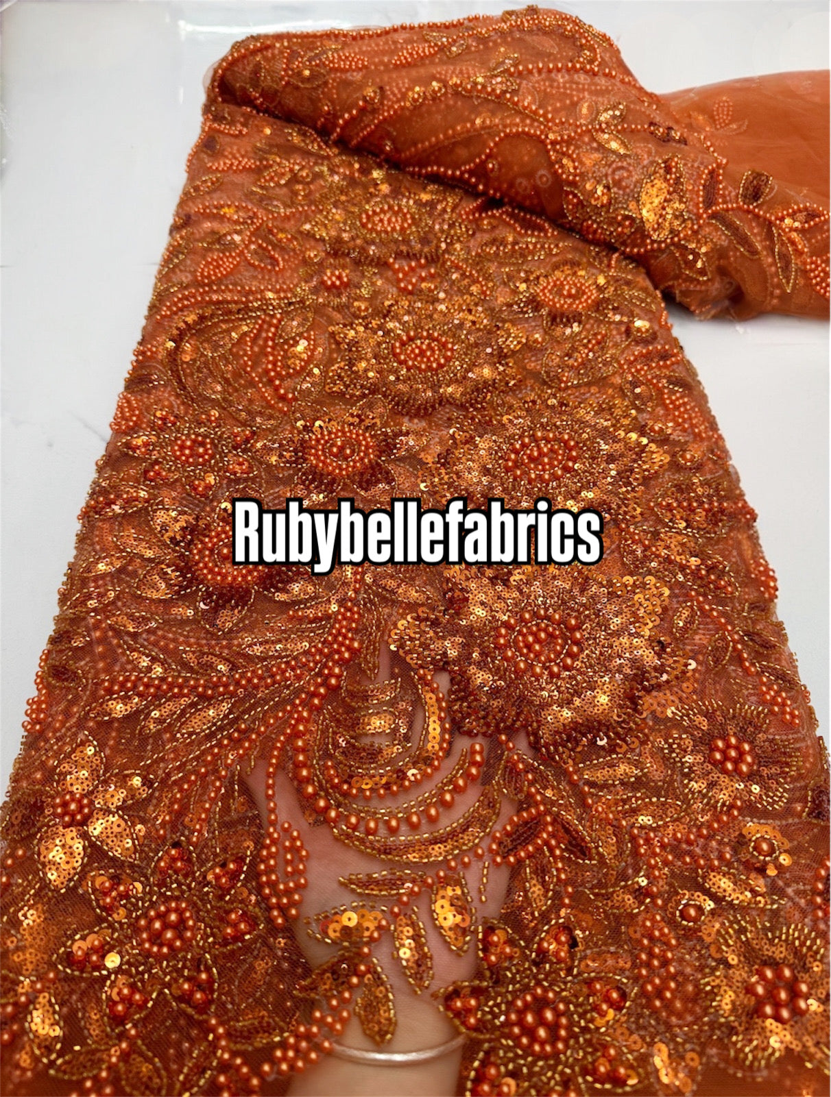 Ecks Beaded Sequin Tulle Fabric