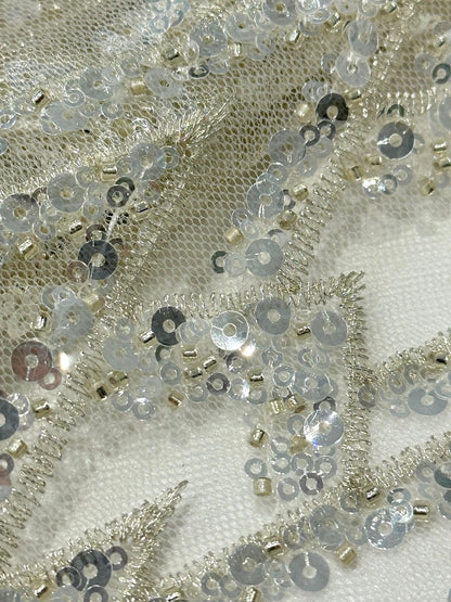 Quare Beaded Sequin Fabric