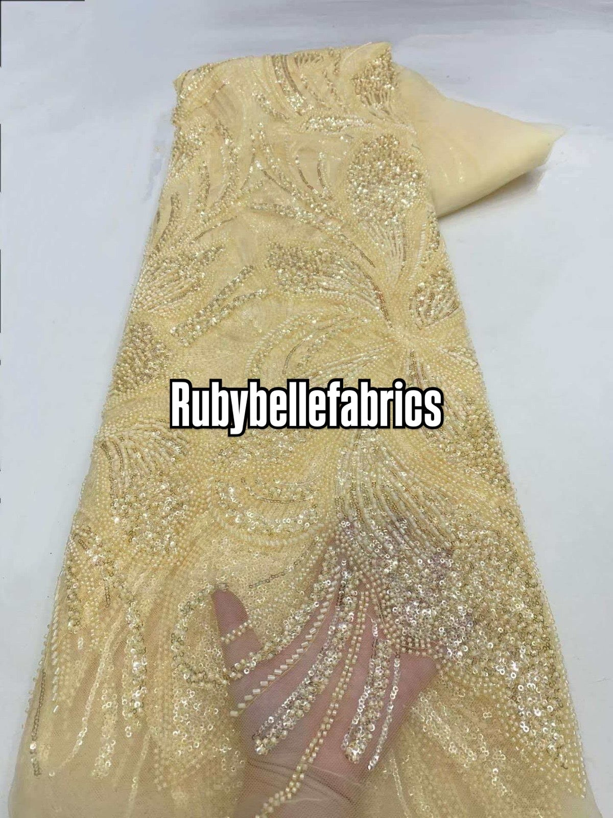 Argus Floral Sequin beaded Fabric