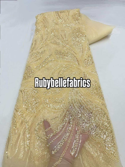 Argus Floral Sequin beaded Fabric