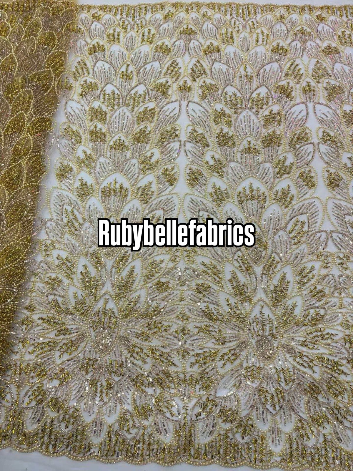 Ecials Drop Beaded Sequin Fabric