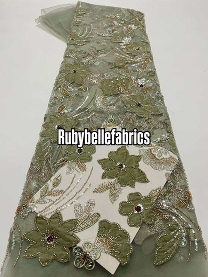 Fillie Sparkle Crystal Lace Fabric