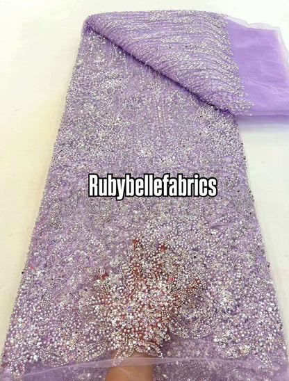 Han Beaded Sequin Lace Fabric
