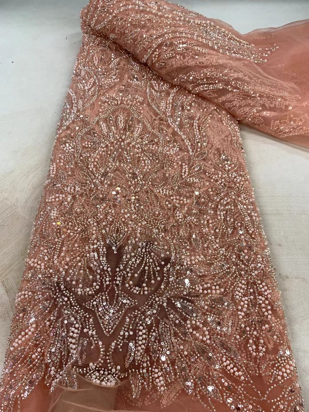 Ellyy Luxury High Quality Beaded Fabric