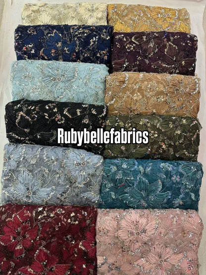 Enton Floral Petal Luxury Fabric