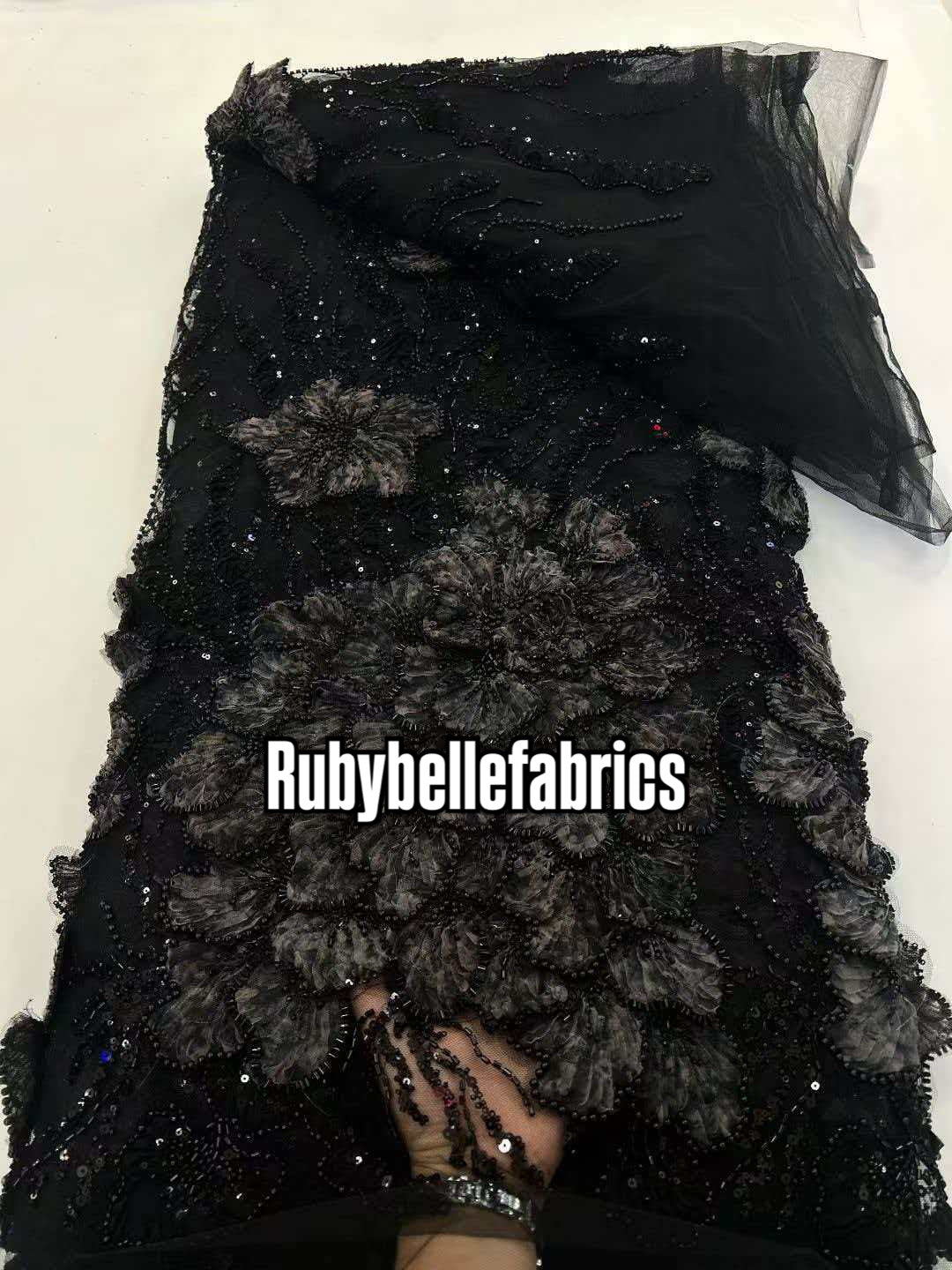 Sirelle Beaded Sequin Lace Fabric