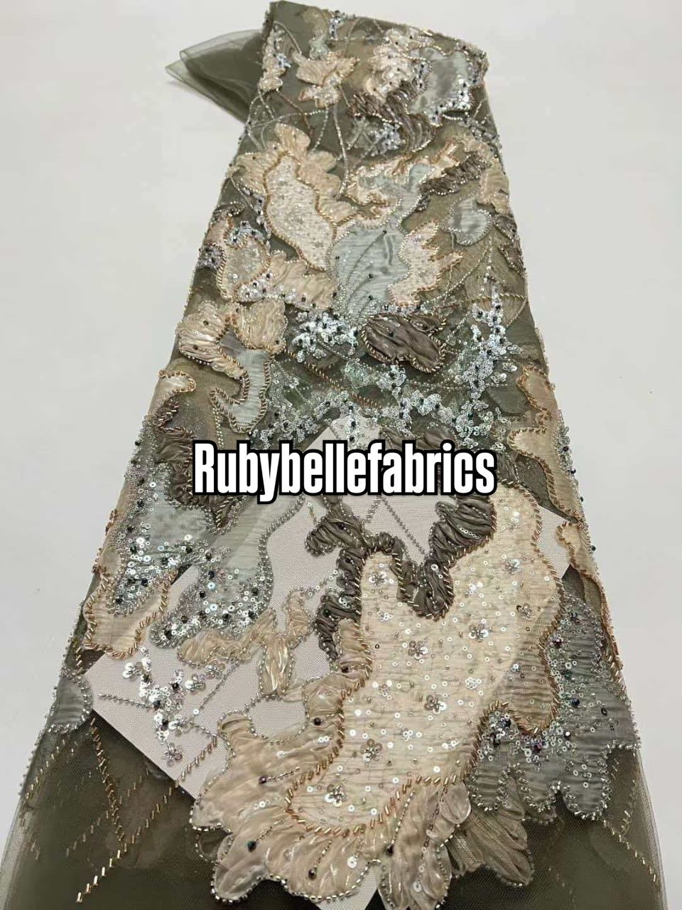 Unnu Beaded Sequin Lace Fabric