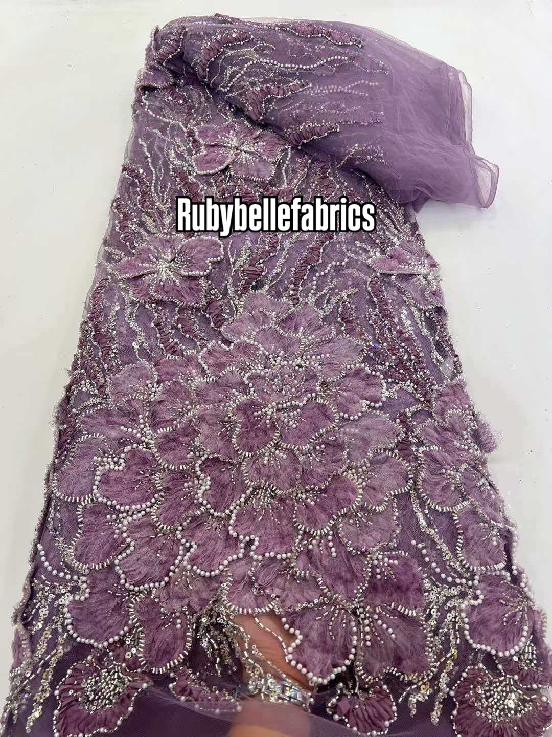 Sirelle Beaded Sequin Lace Fabric
