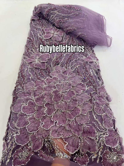 Sirelle Beaded Sequin Lace Fabric