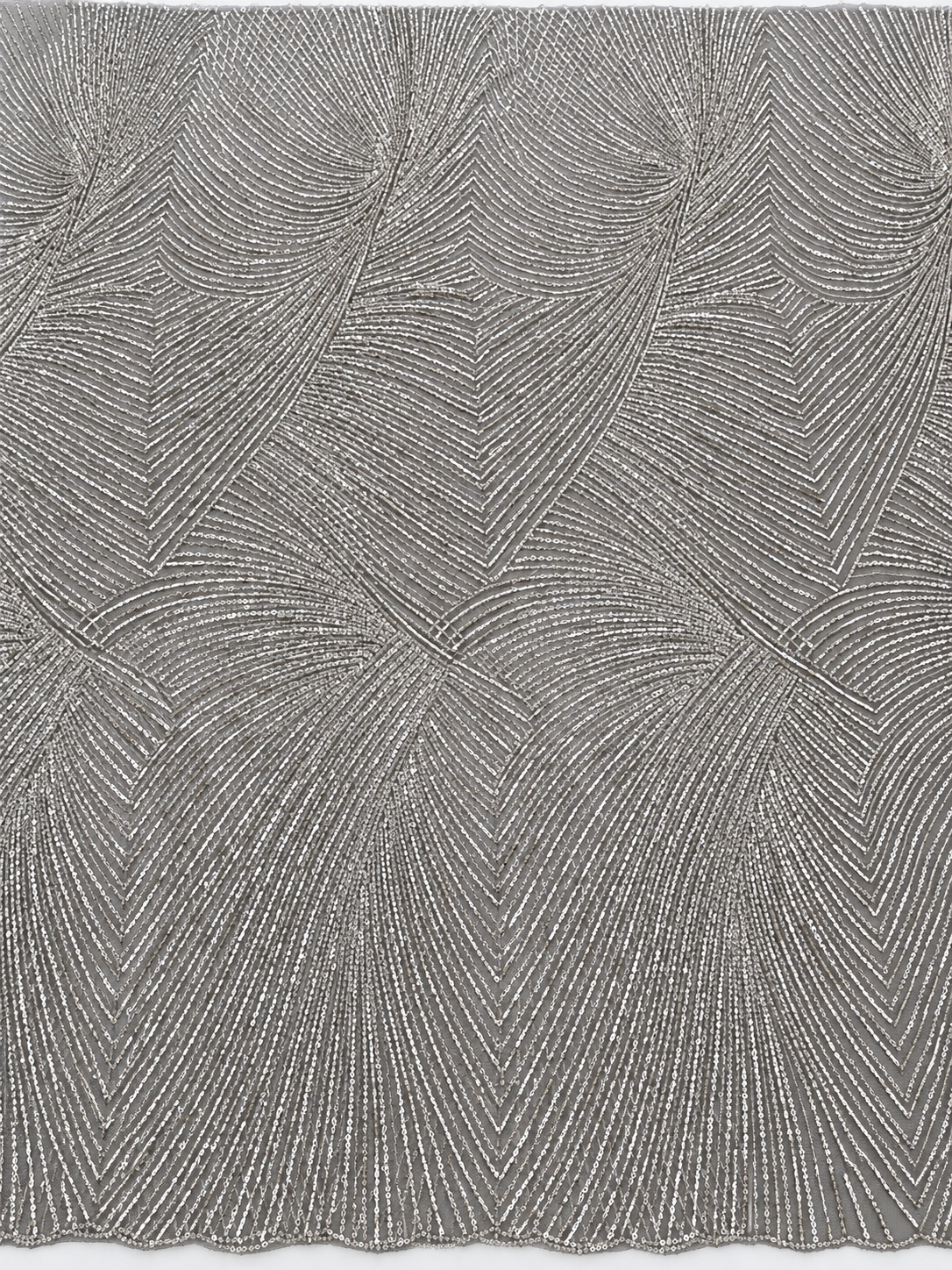 Luzone Luxury Fabric - White/Silver