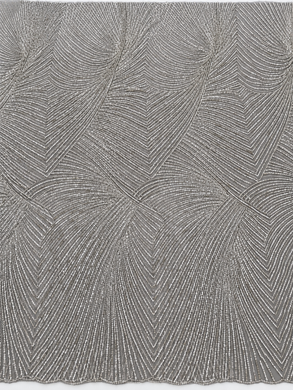 Luzone Luxury Fabric - White/Silver