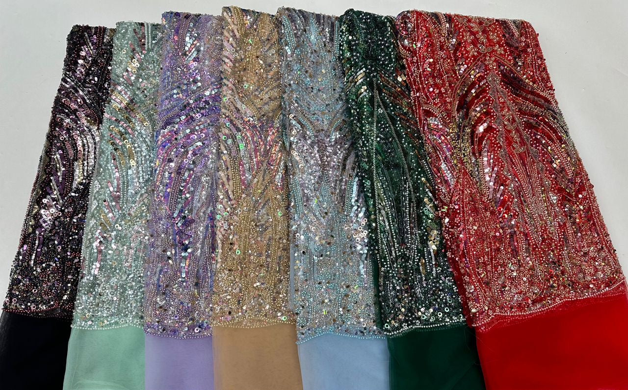 Onutte Beaded Sequin Fabric