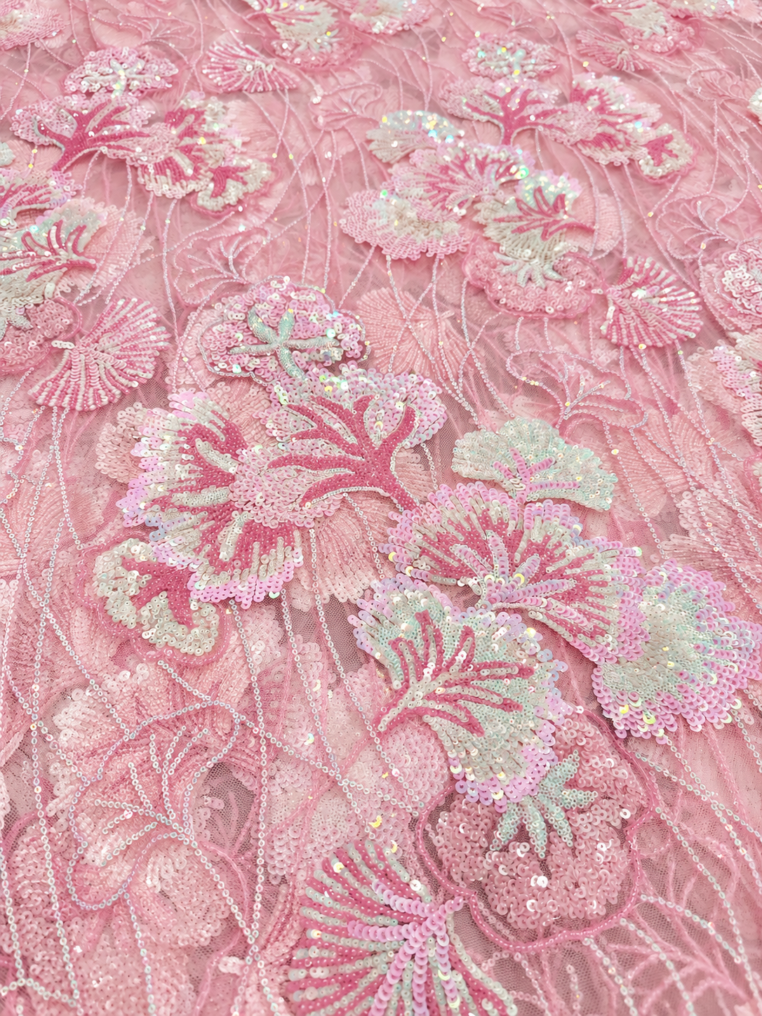 Gizelie French Lace Fabric - Pink