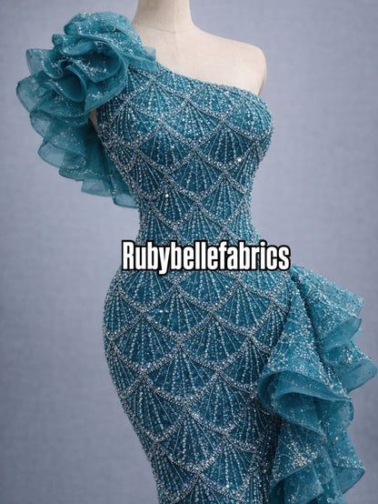 Utole Beaded Luxury Fabric - More Colors