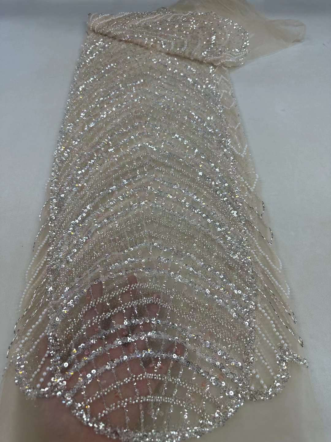 Raielle High Quality Beaded Fabric