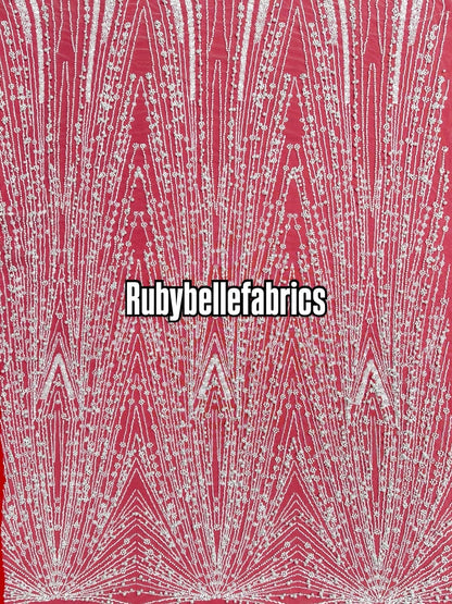 Encia Beaded Lace Fabric