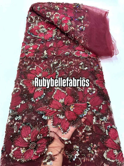 Enton Floral Petal Luxury Fabric