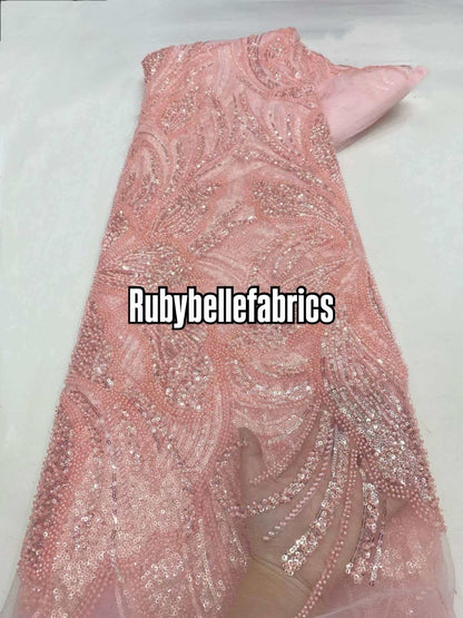 Argus Floral Sequin beaded Fabric