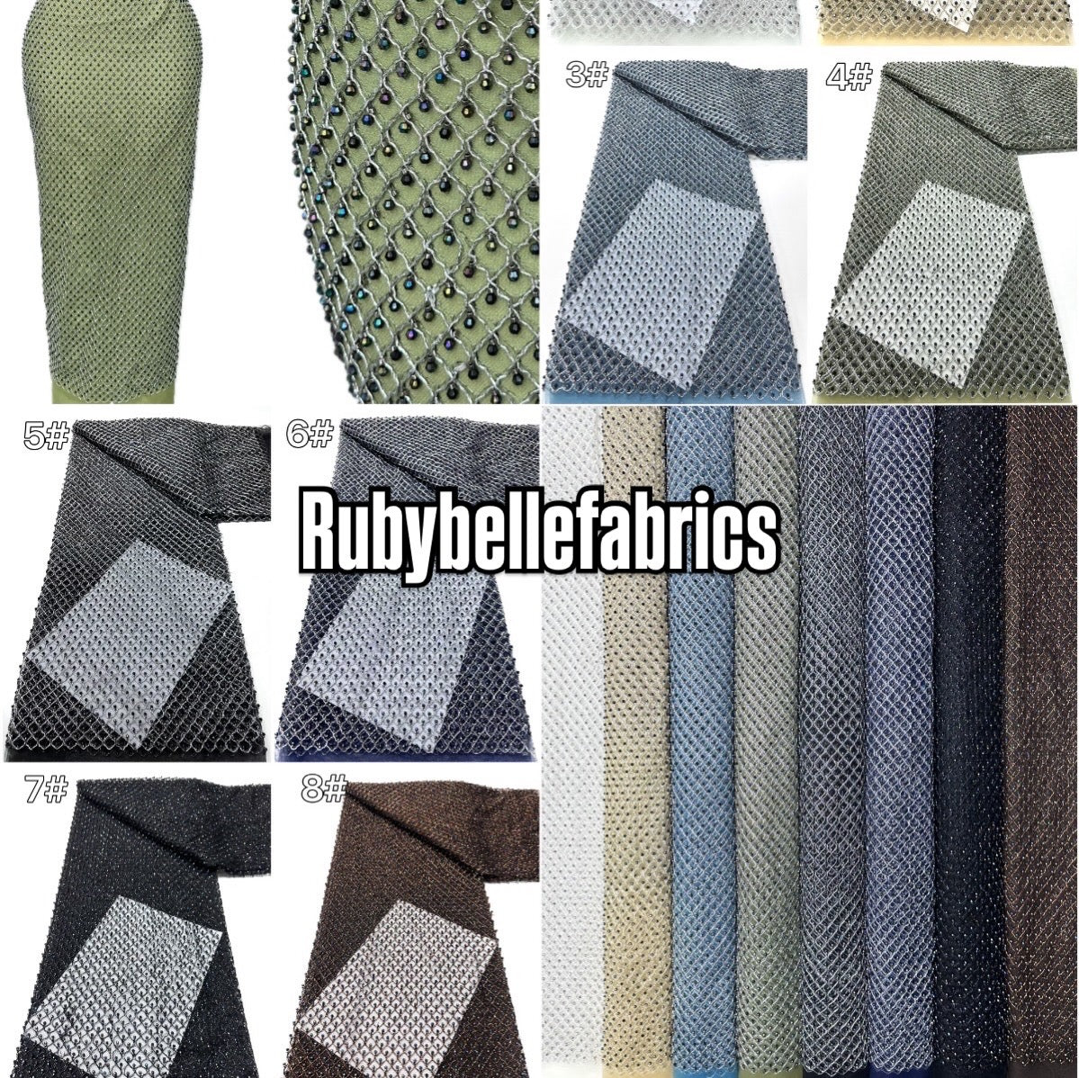 Gixel Luxury Deluxe Dripping Stones Fabric