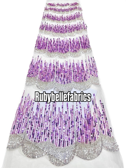 Figule Luxury Scallop Beaded Fabric