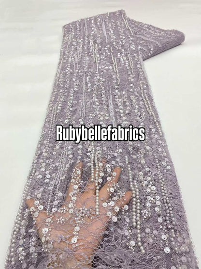 Alonxy Beaded Floral Fabric