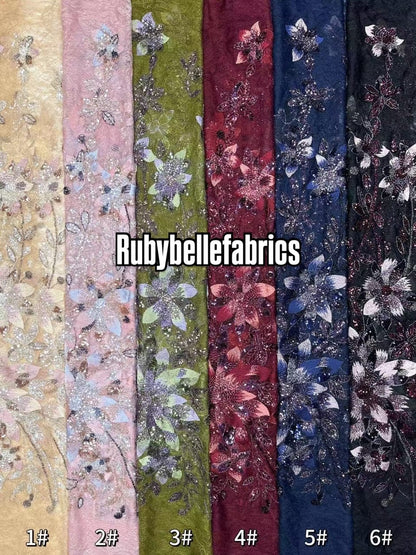 Eedex French Net Sequin Fabric