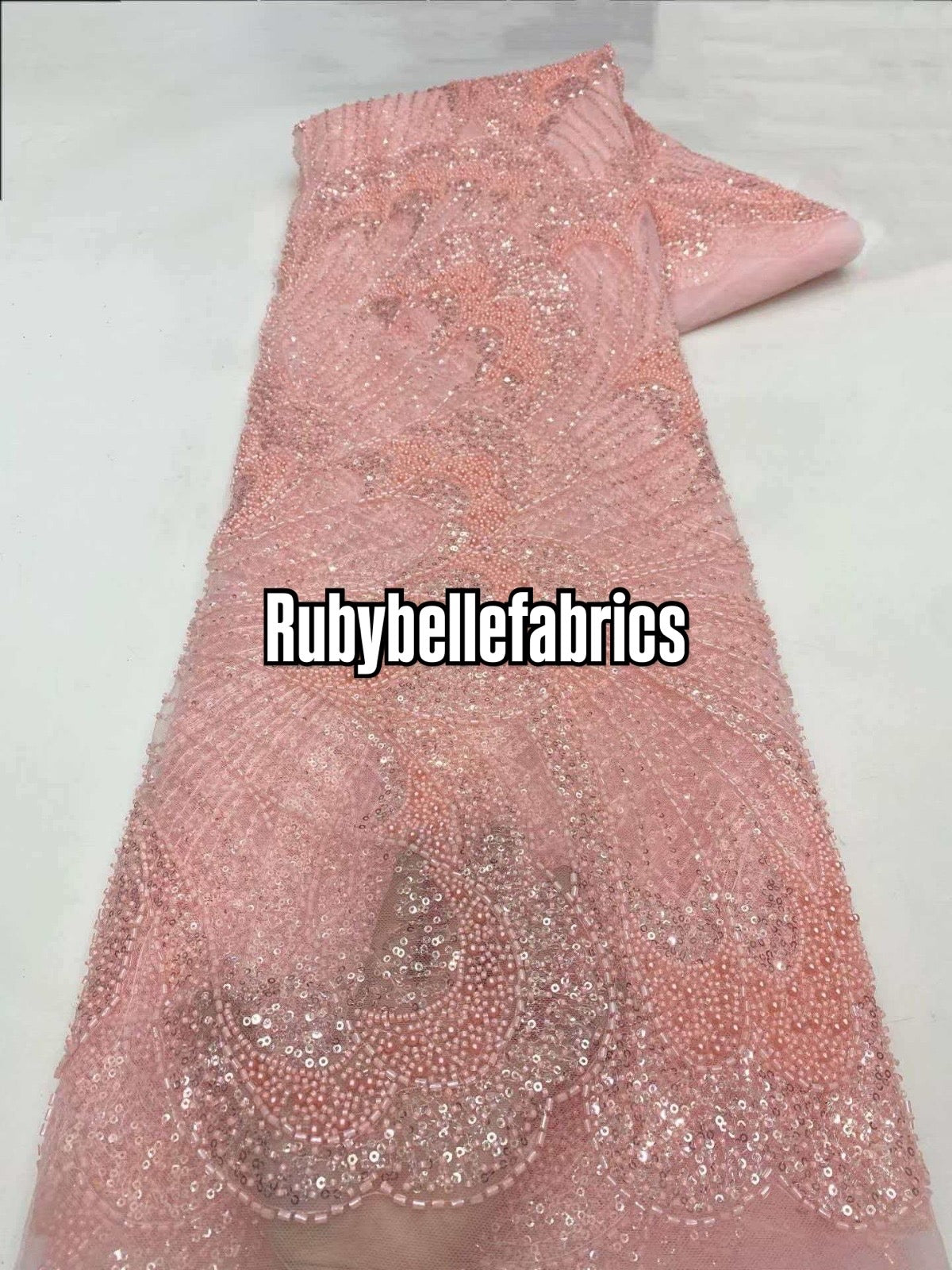 Uilt Wavy Beaded Fabric