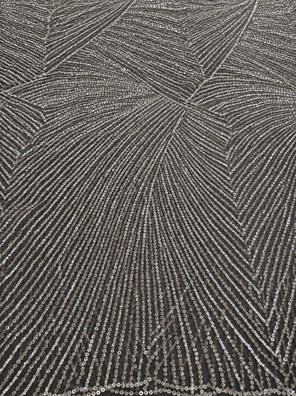 Luzone Luxury Fabric - White/Silver