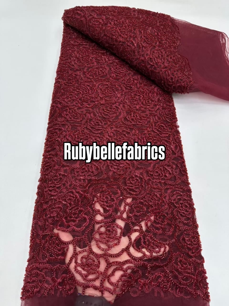 Poixy Tulle Guipure Style Beaded Fabric