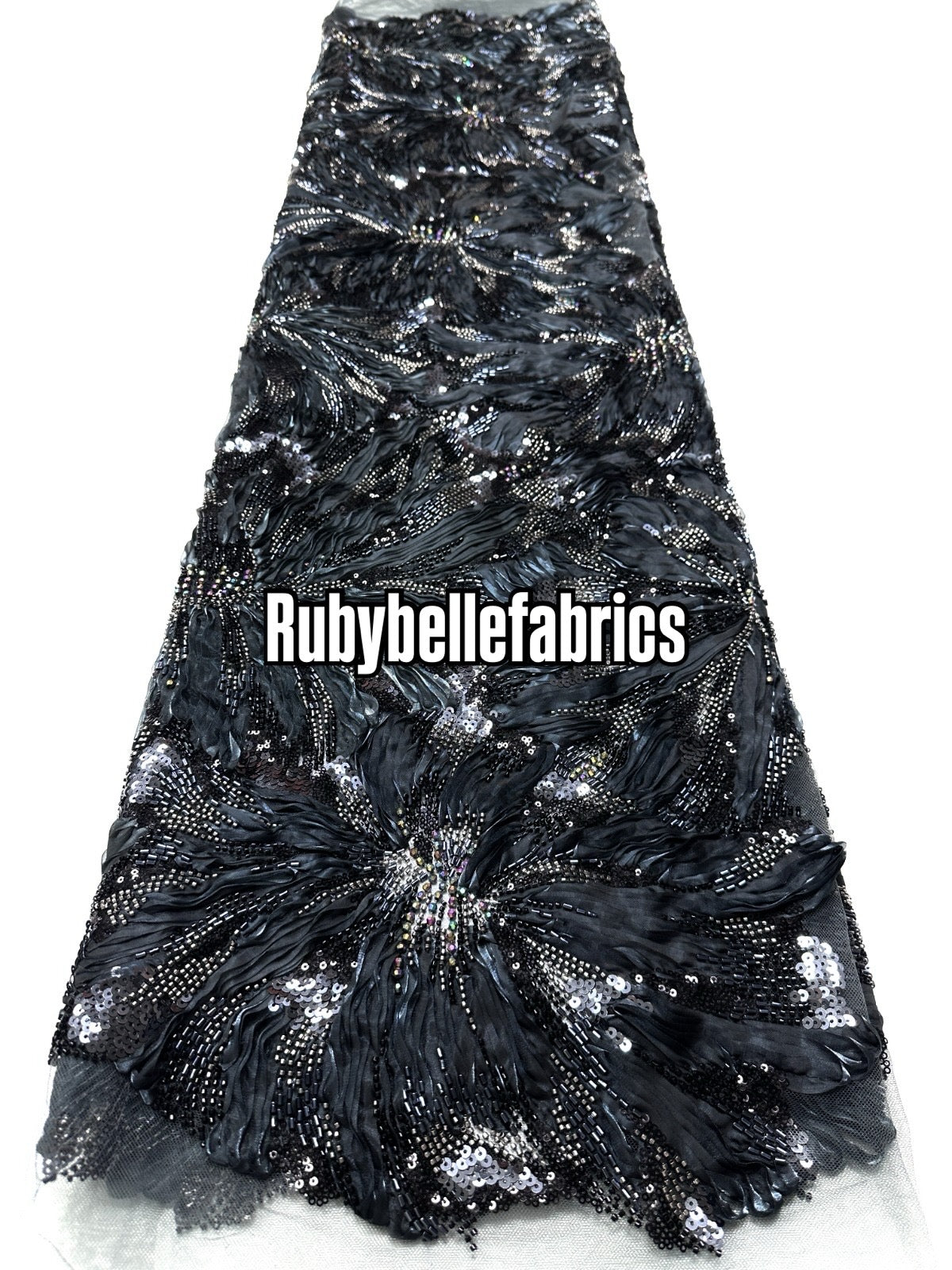 Econd Deluxe Luxury Floral Sequin beaded Fabric