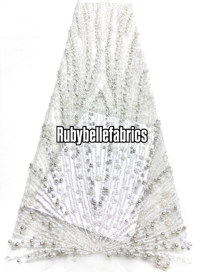 Encia Beaded Lace Fabric