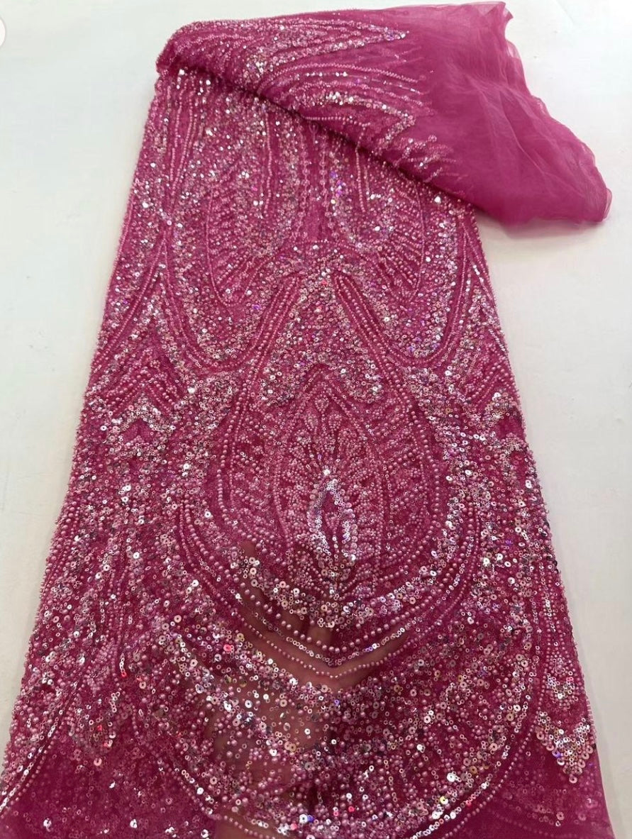 Arlene Luxury Handmade Fabric - Fuchsia Pink