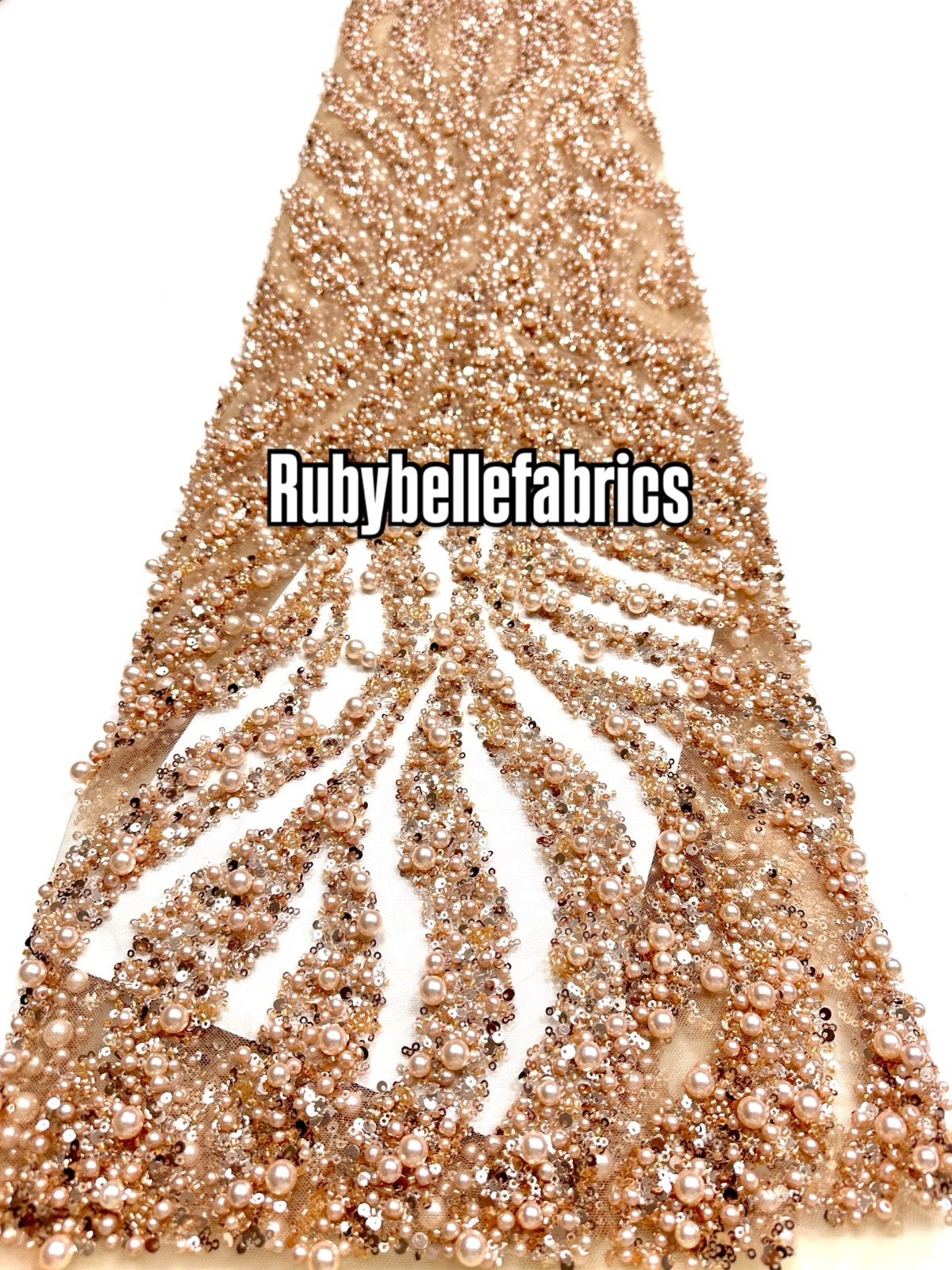 Ebra Pearls Beads Lace Fabric