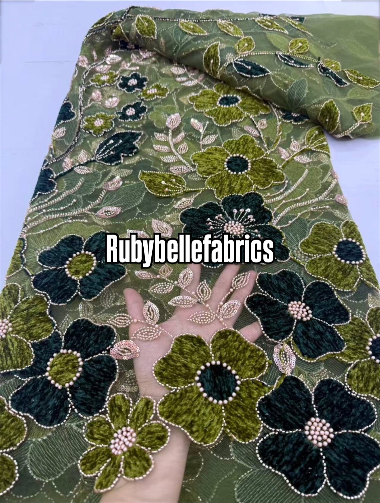Ertical Luxury Beaded Couture Fabric