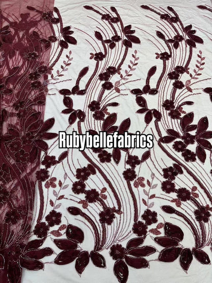 Mexolle Floral 3D Luxury Fabric